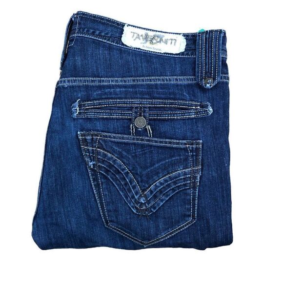 RARE Taverniti SO Embroidered Jeans By Jimmy Taverniti Size 38 - Picture 1 of 11